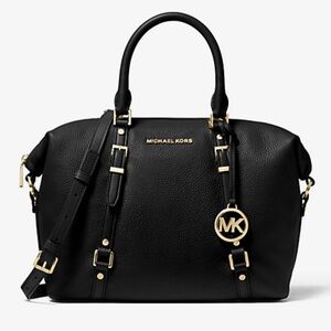 Michael Kors Bedford Legacy Medium Pebbled Leather Convertible Satchel